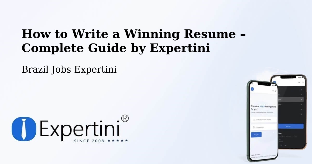 Resume Writing Guide for Job Seekers – Edéia - Edéia, Brazil Jobs Expertini